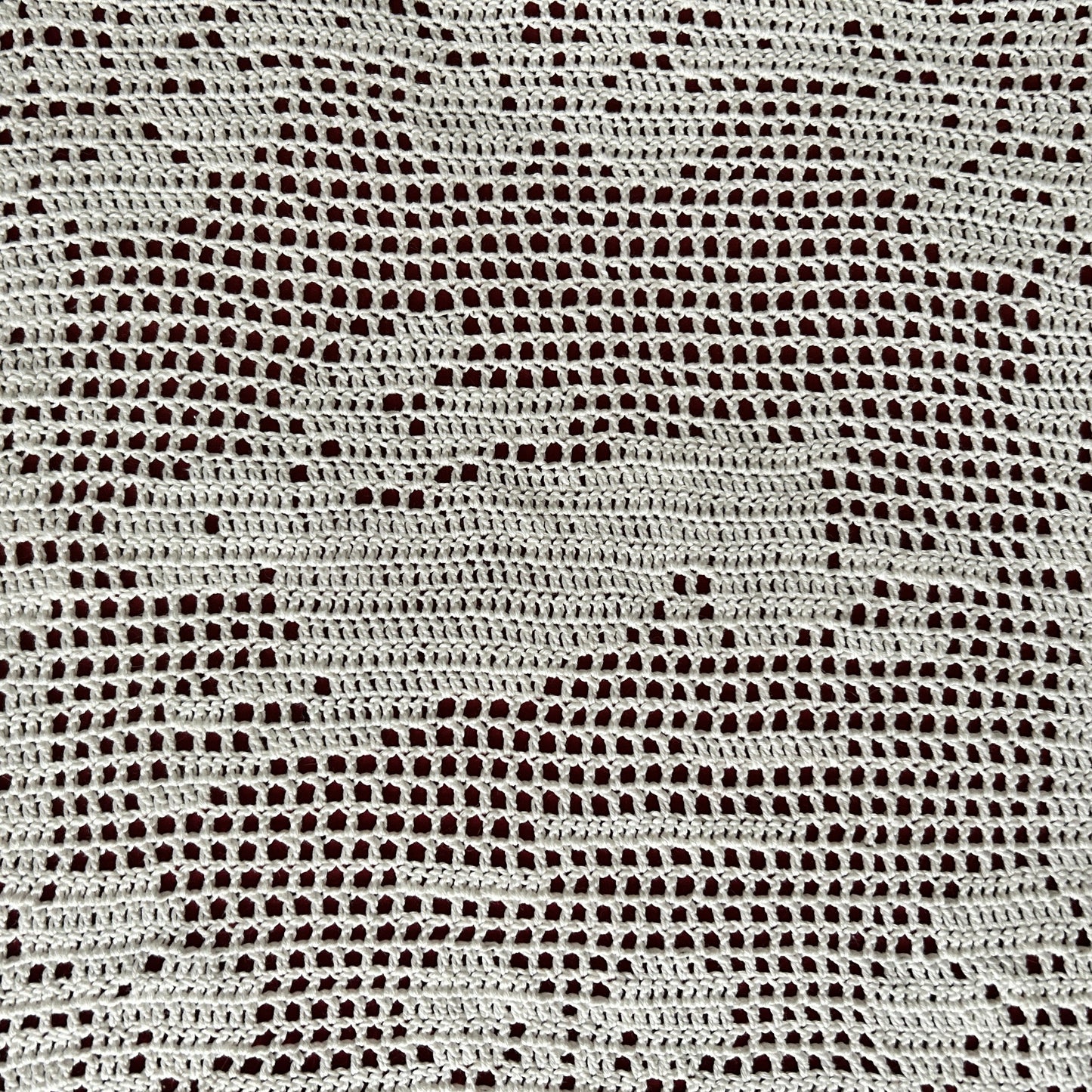 Leaping Rabbit Filet Crochet Doily Tapestry